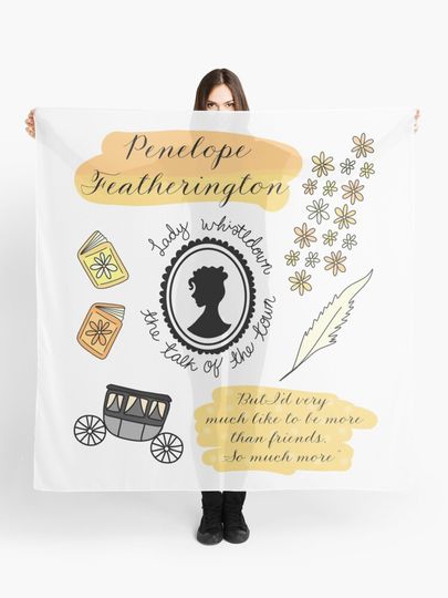 Discover Bridgerton Penelope Featherington Character Page Doodles and Quotes | Scarf