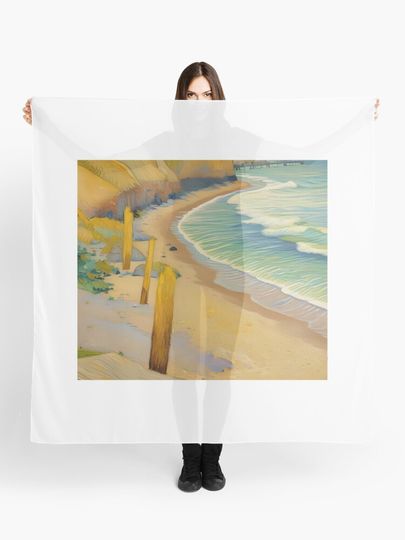 Discover Pillers on the beach by the water.  | Scarf