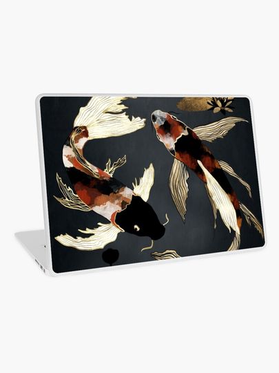 Discover Metallic Koi IV | Laptop Skin