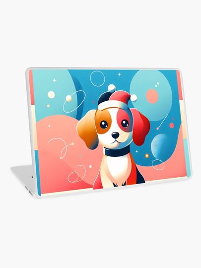 Discover the dog cartoon design to vibrant colors | Laptop Skin