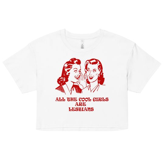 Discover Lesbian Sapphic Funny Gift, Cute Lesbian Crop Top