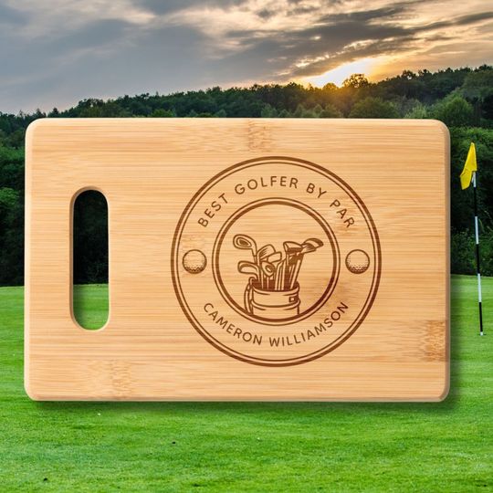 Discover Golfer Gift, Personalized Name, Saying, Text Cutting Board