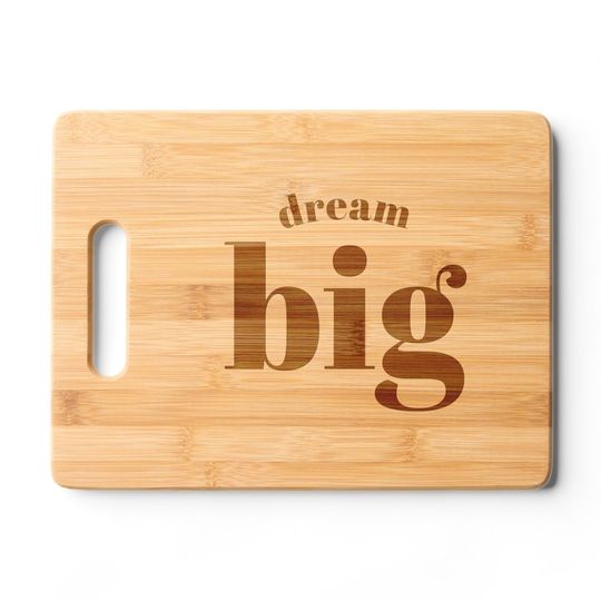 Discover Dream Big! Modern Bold Typography   Cutting Board