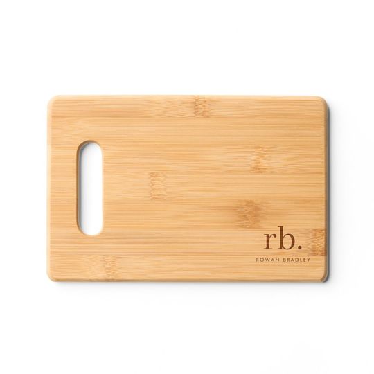 Discover Monogram Stylish Modern Minimalist Etched Cutting Board