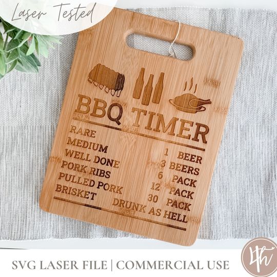 Discover BBQ Timer Cutting Board Funny Cutting Board