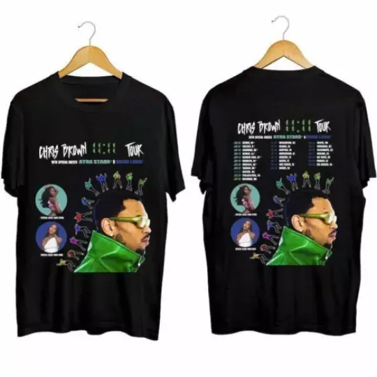 Discover Chris Brown 11 11 Tour 2024 T-Shirt, Chris Brown Fan Shirt NP937