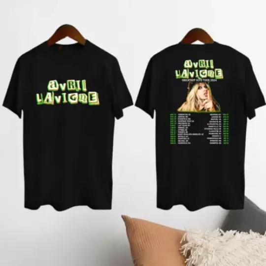 Discover 2024 Avril Lavigne Greatest Hits Tour Shirt, Avril Lavigne Graphic Shirt