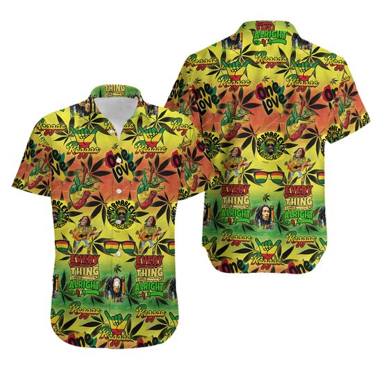 Discover Bob Marley The King Of Reggae Hawaiian Shirt