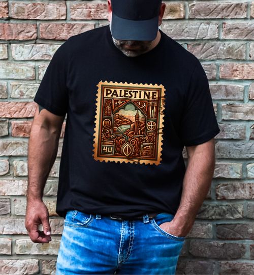 Discover Vintage Palestine Stamp Shirt | Palestine Stamp