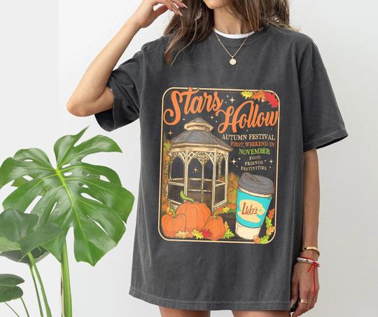 Discover Stars Hollow Connecticut  Color shirt, 1779 Shirt, Gilmore Girls Shirt, Autumn Tshirt, Lukes Diner Shirt, Gilmore Girls shirt