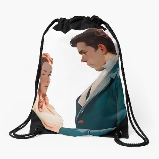 Discover Penelope and Colin as Polin - Bridgerton FanArt Drawstring Bag