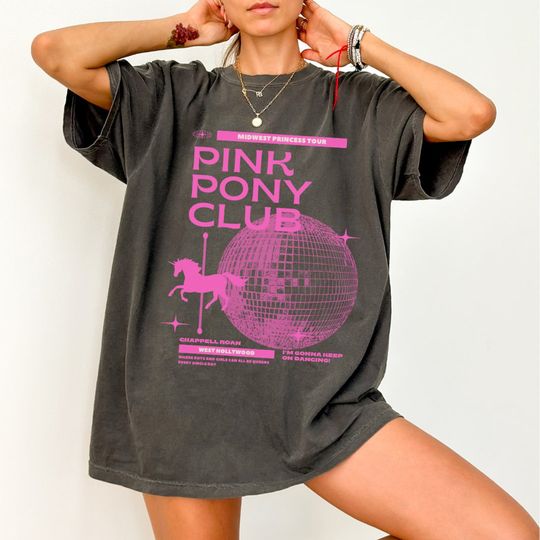 Discover Chappell Roan Shirt | Pink Pony Club TShirt | Midwest Princess Tour