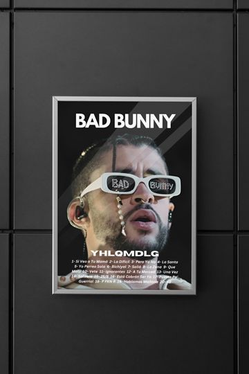 Discover Bad Bunny Album Poster - Wall Art of Bad Bunny