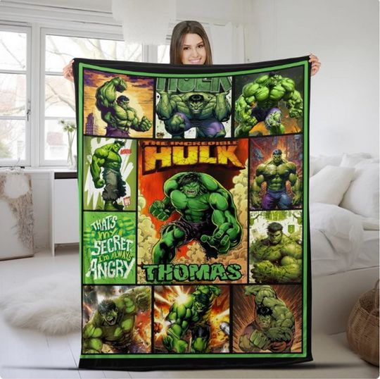 Discover Personalized The Incredible Hulk Blanket