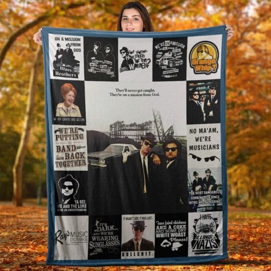 Discover Blues Brothers Fleece Blanket, Blues Brothers