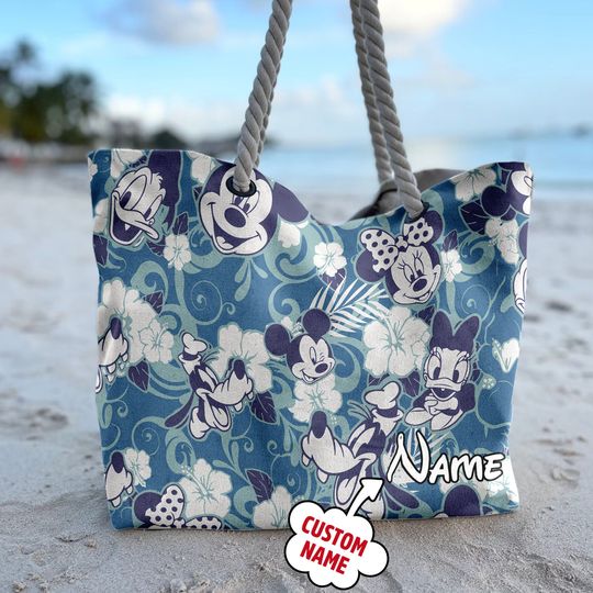 Discover Cute Mouse Tote Bag, Funny Duck Beach Bag, Mouse And Friends Family