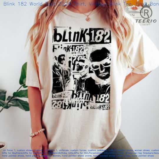 Discover B182 World Tour 2024 Shirt Vintage Blink Tee Blink