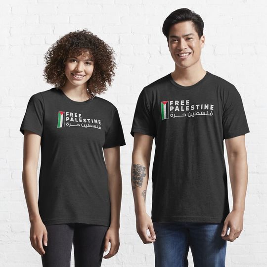 Discover Free Palestine Flag Arabic T-Shirt