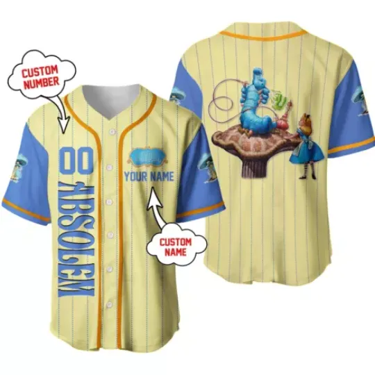 Discover Personalized Absolem Alice's Adventures in Wonderland Baseball Jersey Shirt