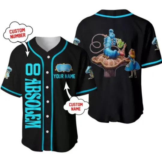 Discover Personalized Absolem Alice's Adventures in Wonderland Baseball Jersey