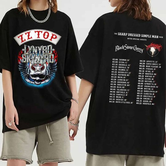 Discover Lynyrd Skynyrd ZZ Top Tour 2024 Shirt