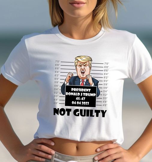 Discover Free Trump Not Guilty Mugshot Shirt