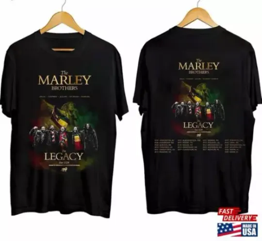 Discover The Marley' Brothers' 2024 Tour Shirt Double Sided
