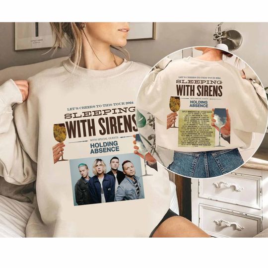 Discover Sleeping With Sirens - Let's Cheers to This 2024 Tour Sweatshirt