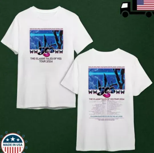 Discover Yes Band The Classic Tales Of Yes Tour 2024 T Shirt