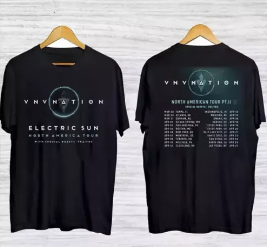Discover New VNV Nation electric sun T-Shirt, Tour 2024 shirt