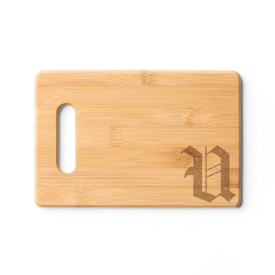 Discover Calligraphic Capital Letter "U" Grunge Cutting Board