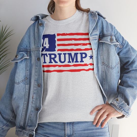 Discover Trump 2024 American Flag T-Shirt