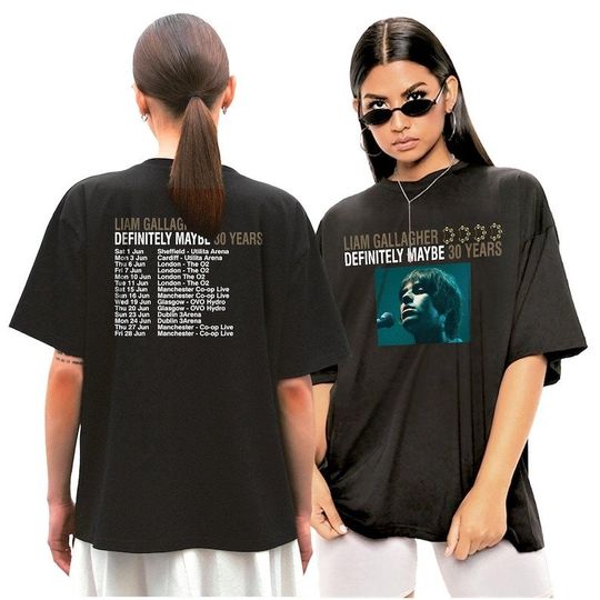 Discover Liam Gallagher T shirt Definitely Maybe 2024 Tour T Shirt