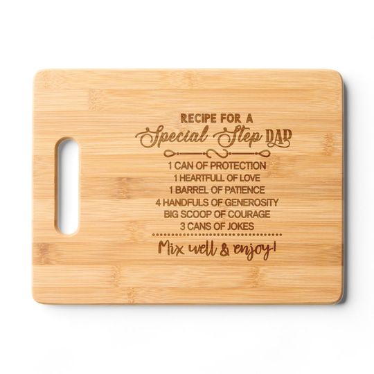 Discover Inspirational Recipe For A Special Step Dad Cutting Board