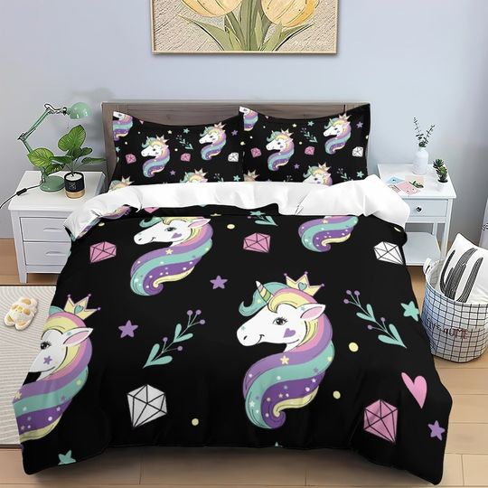 Discover Rainbow unicorn bedding. Rainbow Bedding Set