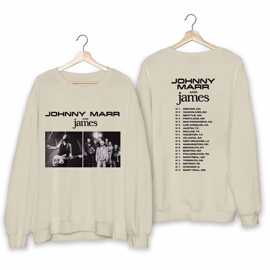 Discover Johnny Marr and James 2024 Tour Shirt, Johnny Marr Fan Sweatshirt