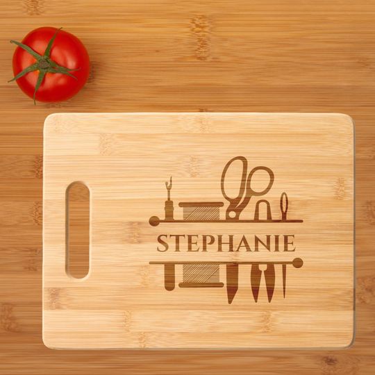 Discover Seamstress Sewing Sew Alterations Monogram Cutting Board