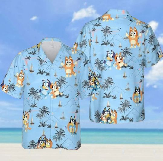 Discover BlueyDad Beach Hawaiians Island Adventure, Bingo Hawaiian Shirt, BlueyDad Hawai Dad Life