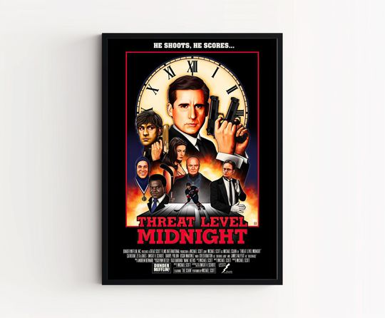 Discover The Office - Threat Level Midnight Poster, Michael Scott, Dw Schrute, Dunder Mifflin