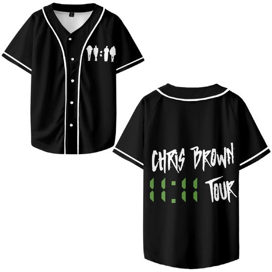 Discover Chris Brown THE 11:11 TOUR Baseball Shirt Men Women Hip Hop