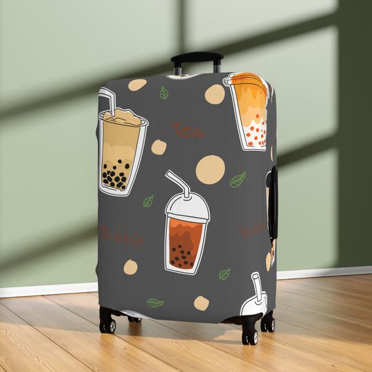 Discover Bubble Tea Inspired Luggage Cover, Summer Vacation, Summer Trip