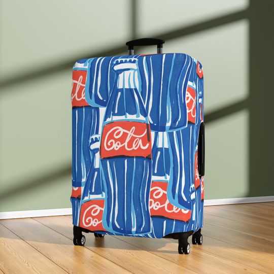 Discover Cola Inspired Luggage Cover, Summer Vacation, Summer Trip
