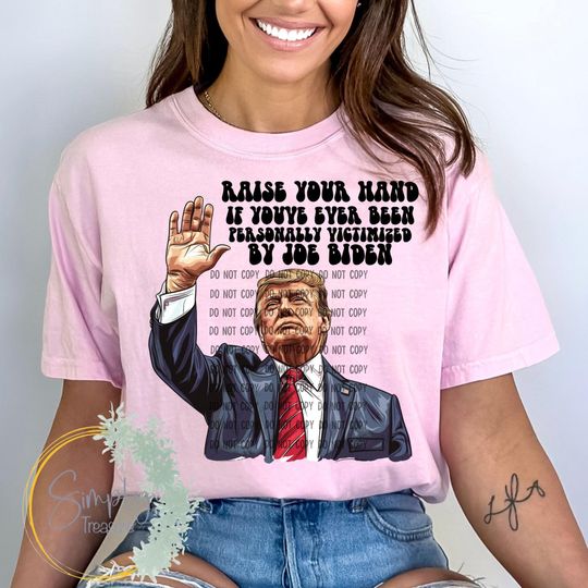 Discover Funny Trump Pink Victimized Joe Biden,Republican Shirt