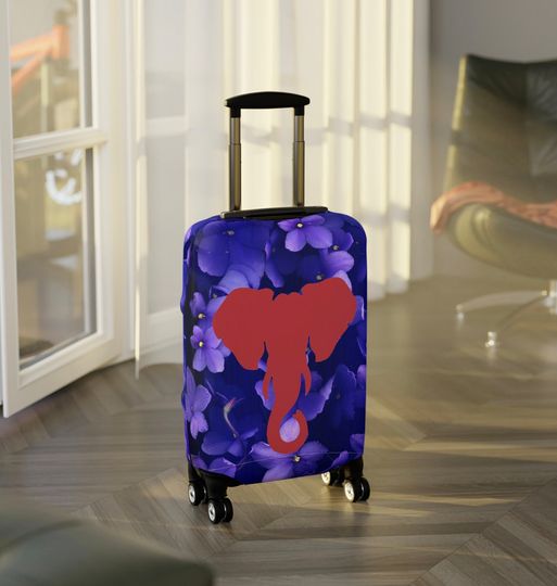 Discover Elephants & Violets Luggage Cover
