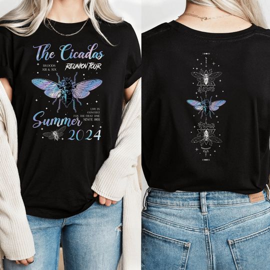 Discover Cicada Reunion Summer 2024 Shirt, Cicada Concert Shirt