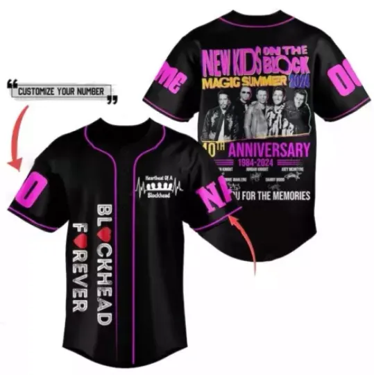 Discover Personalized NK on The Block Baseball Jersey, NKOT Block Shirt, Gift For Fan