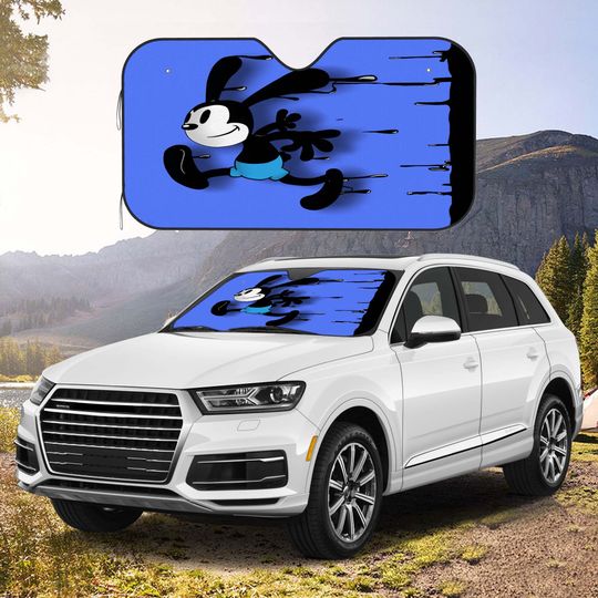Discover Oswald the Lucky Rabbit Car Windshield Sun Visor Custom