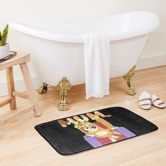Discover Funny-Blueys-Dad-MUM Fathers Day Bath Mat