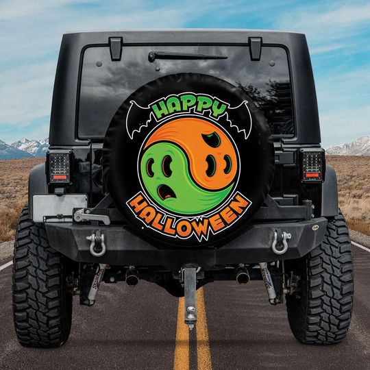 Discover Happy Halloween Spare Tire Cover With Or Without Back Camera Hole