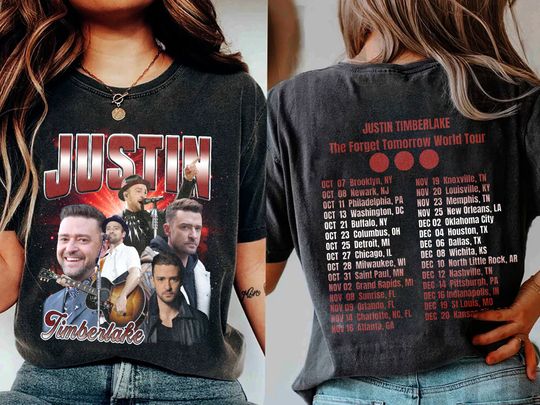 Discover 2024 Justin Timberlake Tour Shirt, Forget Tomorrow World Tour Shirt